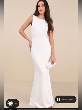 Lulus Love in Your Eyes Knotted Mermaid Maxi Dress.